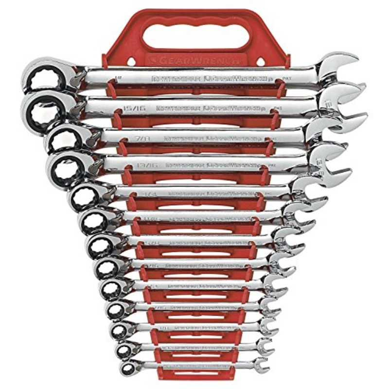 13 Pc. Reversible Combination Ratcheting Wrench Set SAE