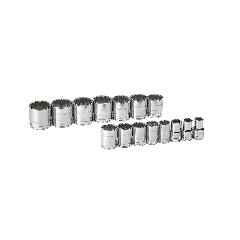 15 Pc. 1/2 Drive SAE 12 Point Socket Set