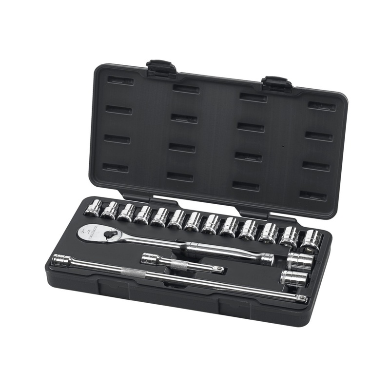 18 Pc. 1/2 Drive Metric Socket Set