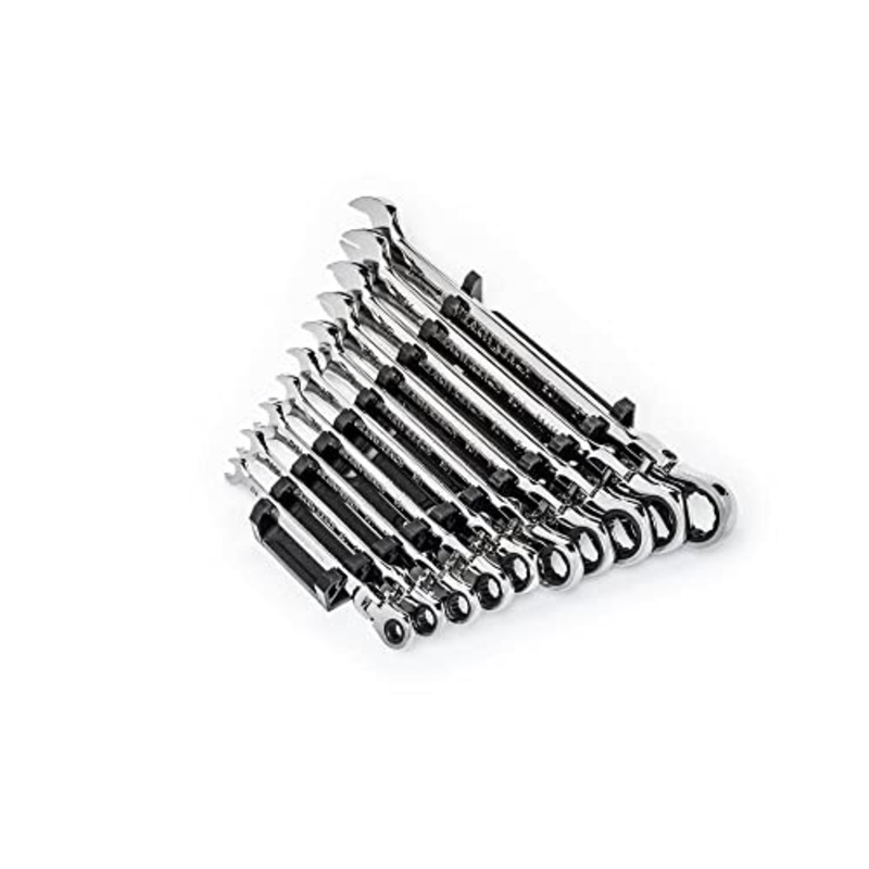 GEARWRENCH 10-Piece 90-Tooth 12 Point Ratchet Flex Combo Set