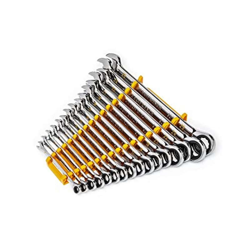 GEARWRENCH 16-Piece 90T 12 Point Metric Combination Ratcheting Wrench Set