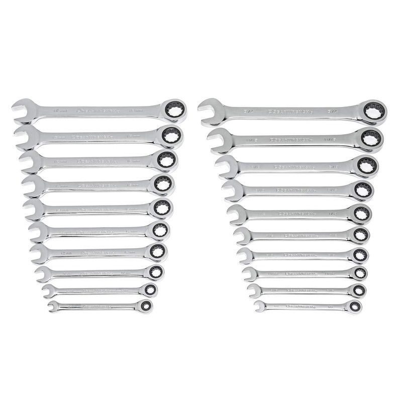 GEARWRENCH 20 Piece Ratcheting Combination Wrench | SAE & Metric | 35720A-02