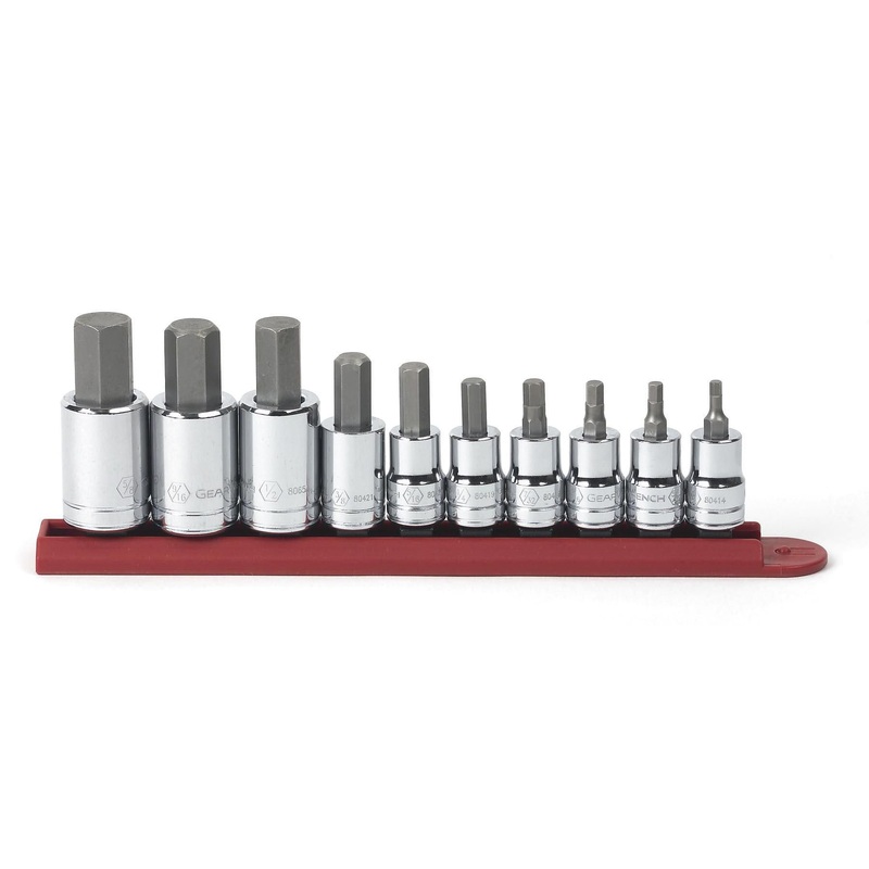 GEARWRENCH 3/8 & 1/2 Drive Hex Bit Metric Socket Set, 10 Pc. – 80578