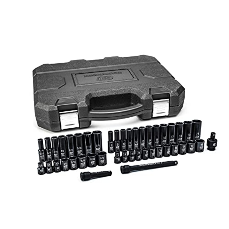 GEARWRENCH 44 Pc. 3/8 Drive 6 Point Standard & Deep Impact SAE/Metric Socket Set – 84916N