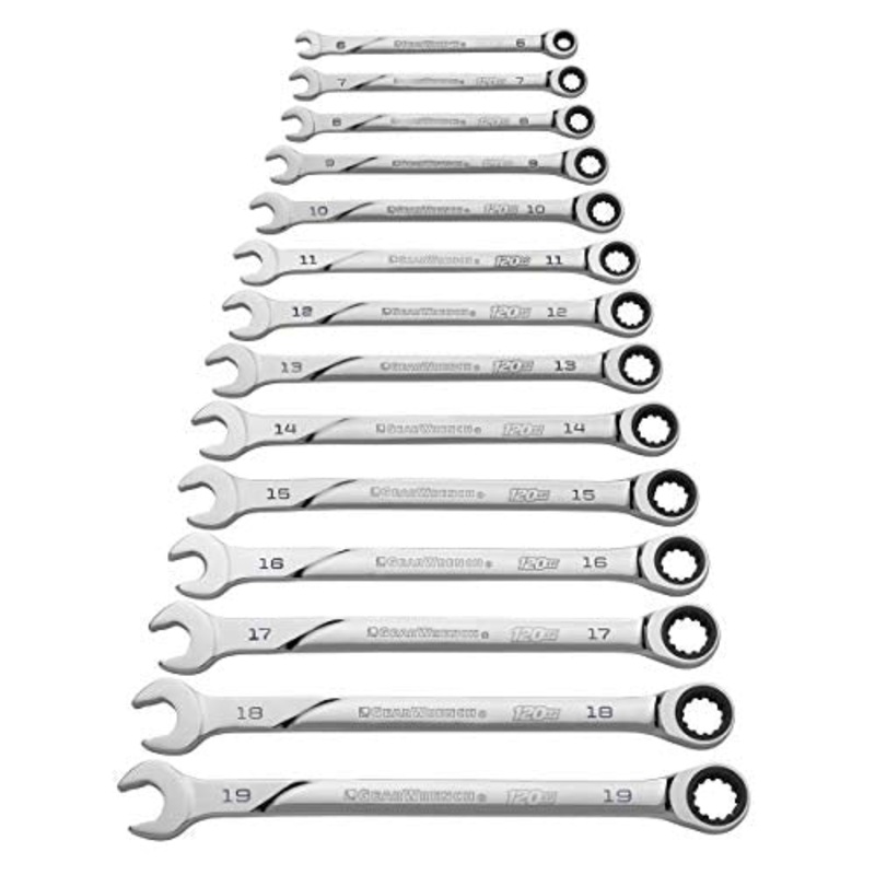 GEARWRENCH Universal Spline XL Ratcheting Combination SAE Wrench Set – 86426