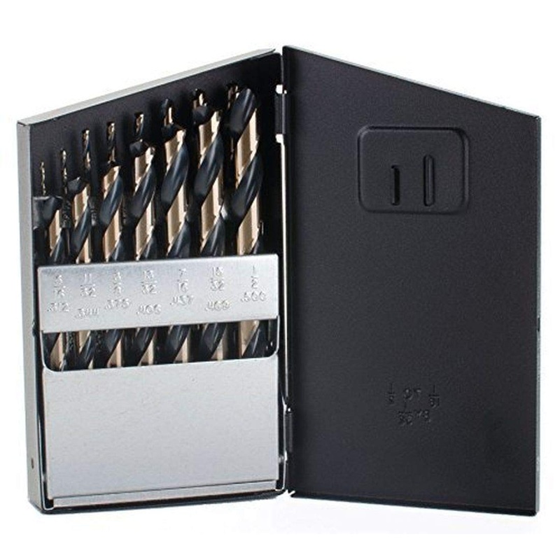 Norseman Drill and Tool 66470 SPM-15 135 Degree Split Point Magnum Sup Premium Mechanical Drill Bit Set (15 Piece)