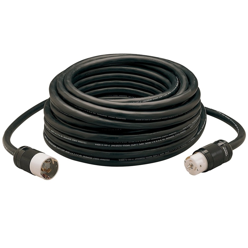 Southwire Extra Duty Outdoor Extension Cord, 100Ft, 8 Gauge, 50 AMP, Twist-to-Lock, Generator Cord, SEOW, Black, 19190008 100 ft Extension Cord