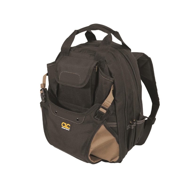 CLC Work Gear 1134 Carpenter’s Tool Backpack, 44 Pockets, Padded Back Support, Black 44 Pocket Tool Backpack