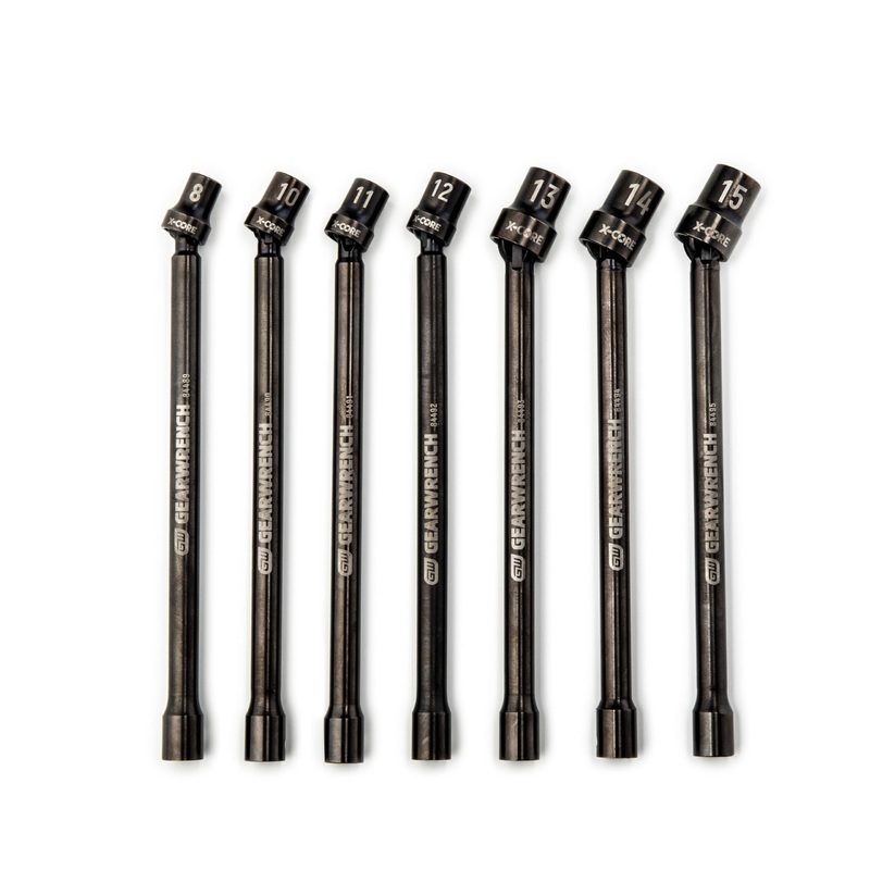 GEARWRENCH 7 Pc. 3/8 Drive 6 Pt. x-Core Pinless Universal Impact Metric Extension Socket Set – 84980