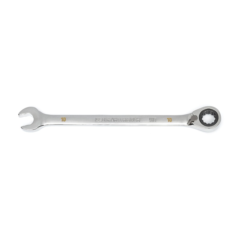 GEARWRENCH 90T 10mm Reversible Ratcheting Combination Wrench – 86610, Large