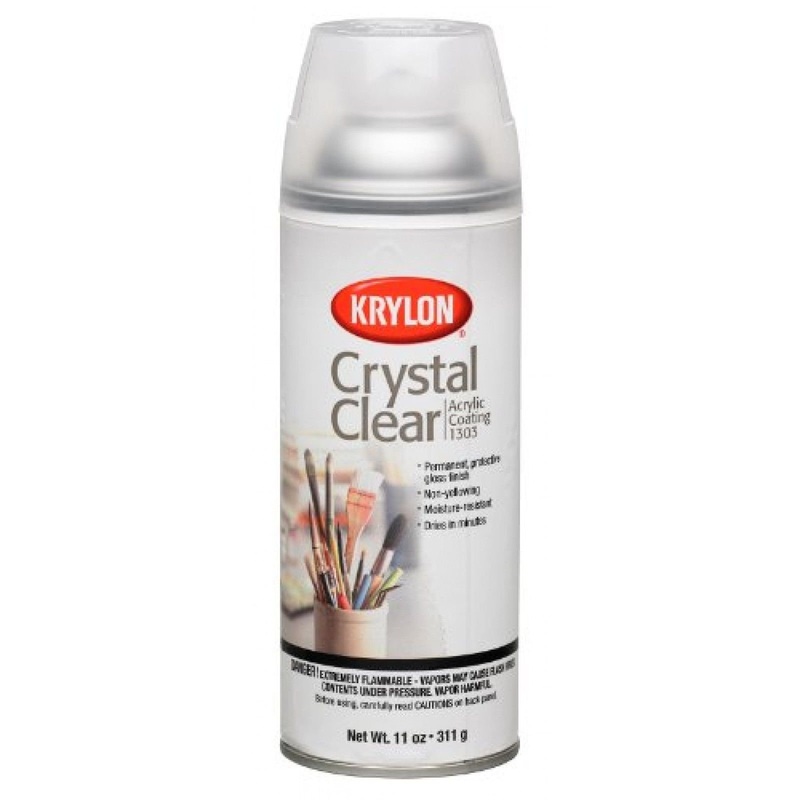 Krylon K01303A07 Crystal Clear Acrylic Coating Aerosol Spray, 6 Ounce, Gloss Small Can, 6 Ounce (Pack of 1) Gloss Small Can 6 Ounce (Pack of 1) Acrylic Crystal Clear Aerosol