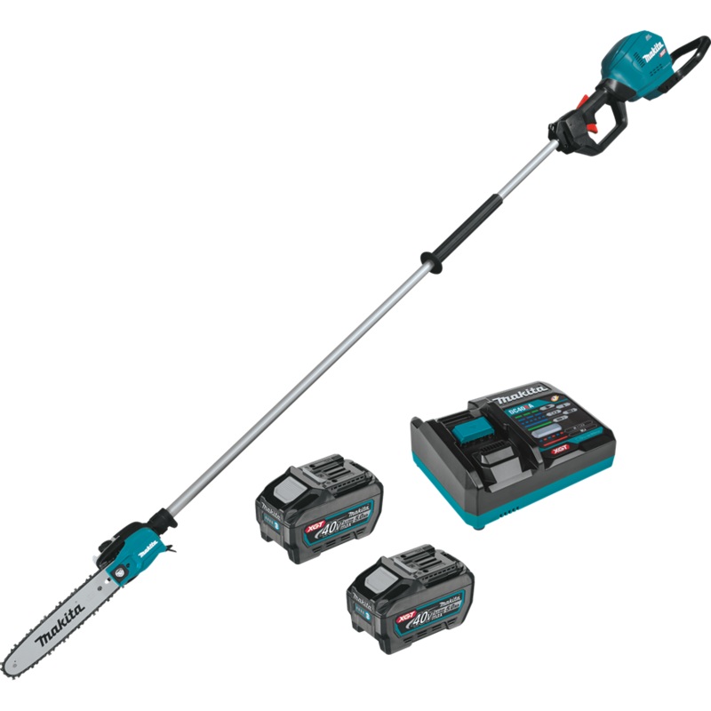 Makita (GAU02T) 40V MAX XGT Brushless Cordless 10 Pole Saw Kit, 8′ Length