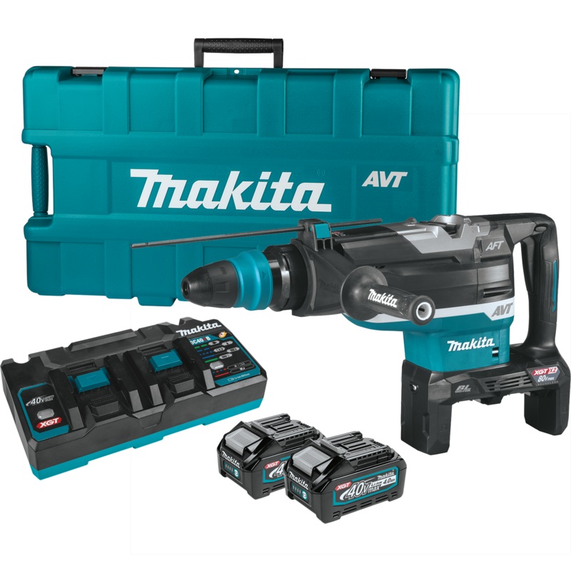 Makita GRH06PM 80V max (40V max X2) XGT Brushless 2 SDS-MAX AVT Rotary Hammer Kit & FREE Makita GAG01M1