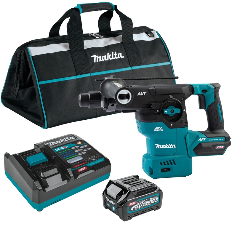 Makita GRH08M1 40V Max XGT Brushless Lithium-Ion 1-3/16 in. Cordless AVT AWS Rotary Hammer Kit (4 Ah)