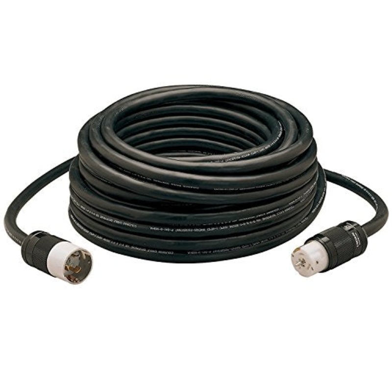 Southwire Extra Duty Outdoor Extension Cord, 100Ft, 8 Gauge, 50 AMP, Twist-to-Lock, Generator Cord, SEOW, Black, 19190008
