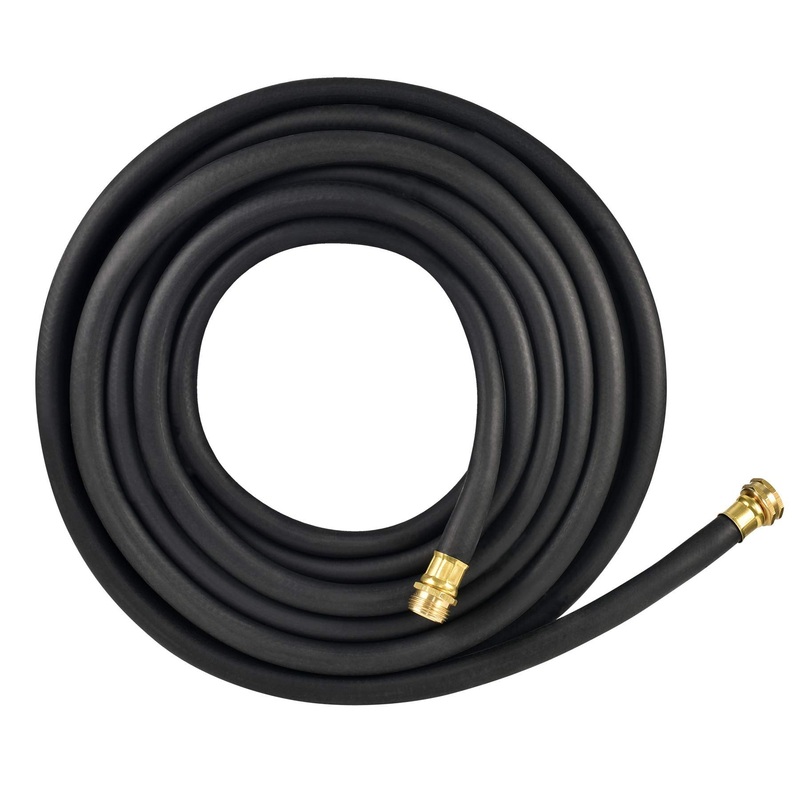 Flexon 5/8 x 50′ Heavy Duty Premium Rubber Hot Water Hose, Black 50ft 5/8
