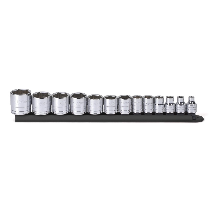 GEARWRENCH 13 Pc. 3/8 Drive 6 Pt. Standard Socket Set, SAE – 80553 3/8 inch 13 piece SAE