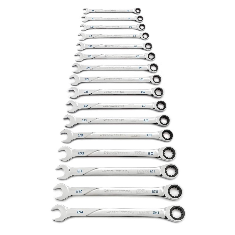 GEARWRENCH 16 Pc. 120XP Universal Spline XL Ratcheting Combination Metric Wrench Set – 86427 16 Piece Metric