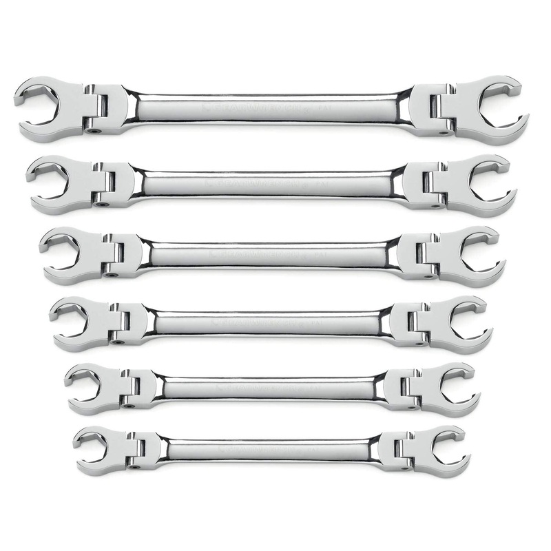 GEARWRENCH 6 Pc. Flex Flare Nut Wrench, Metric – 81911D 6-piece kit METRIC