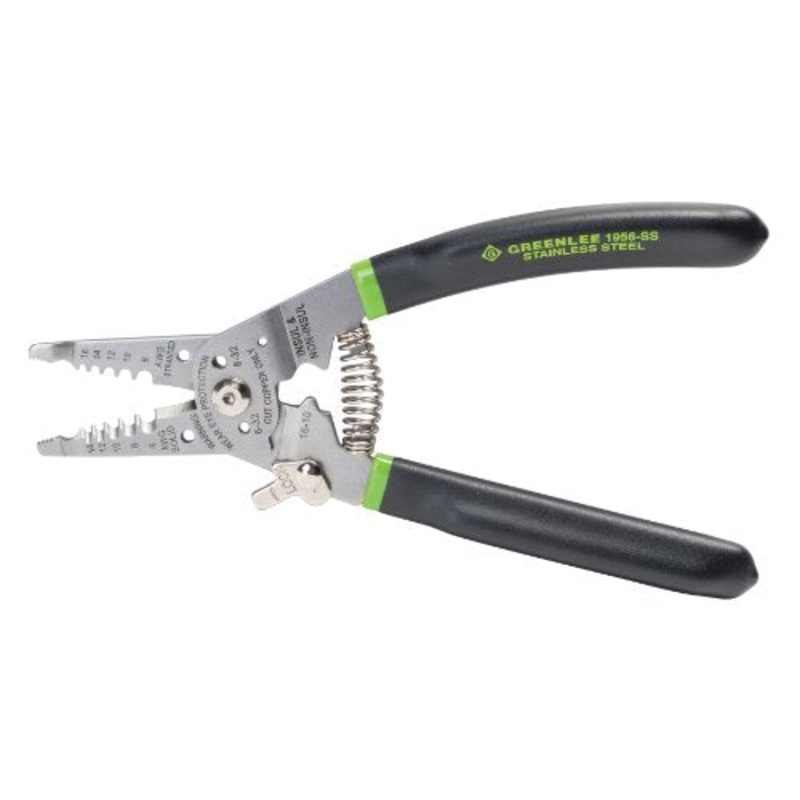Greenlee Hand Tools Stainless Steel Wire Stripper Pro (1956-SS), 6-14AWG
