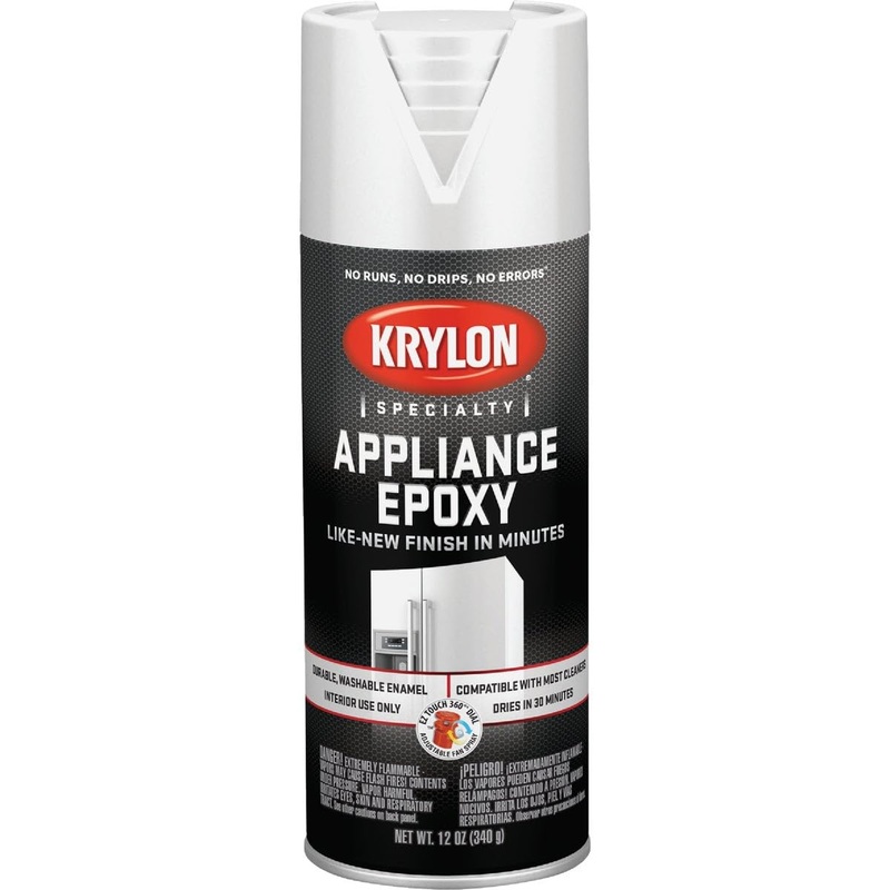 Krylon Appliance Epoxy Spray Paint, 12 oz, Gloss White Multicolor 12 Ounce (Pack of 1) Aerosol