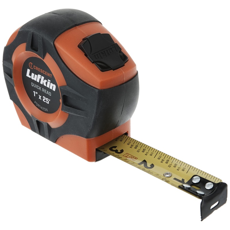 Lufkin TAPE, 1X25′, QUICKREAD, HI-VIZ ORANGE PQR1425N Measuring & Layout Tapes 25 Foot Quickread