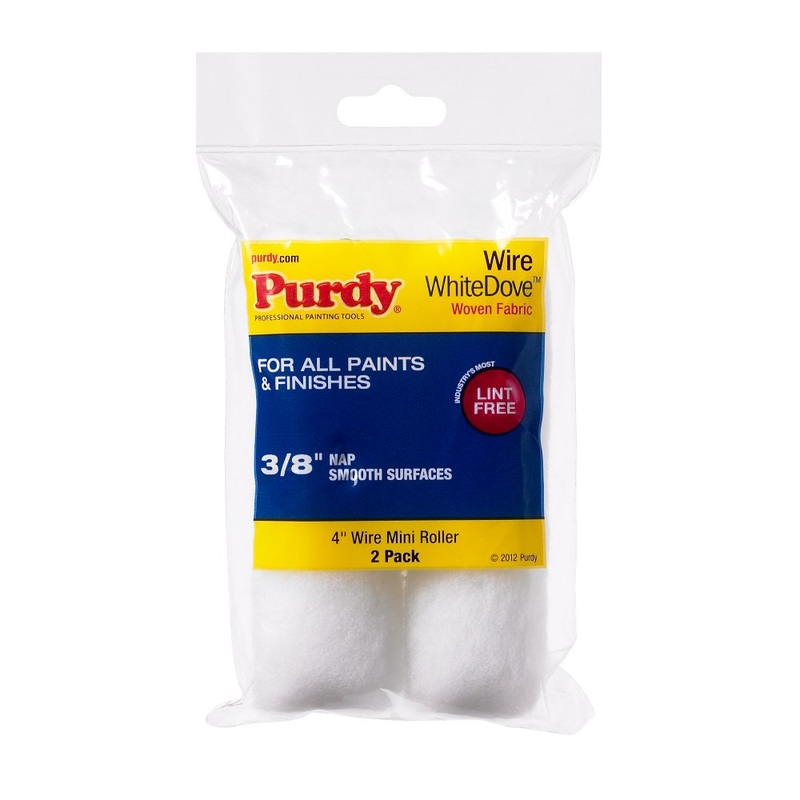 Purdy 140606042 – 4 Wire Mini Roller Replacements (2-Pack) 3/8 Nap Dove One Size
