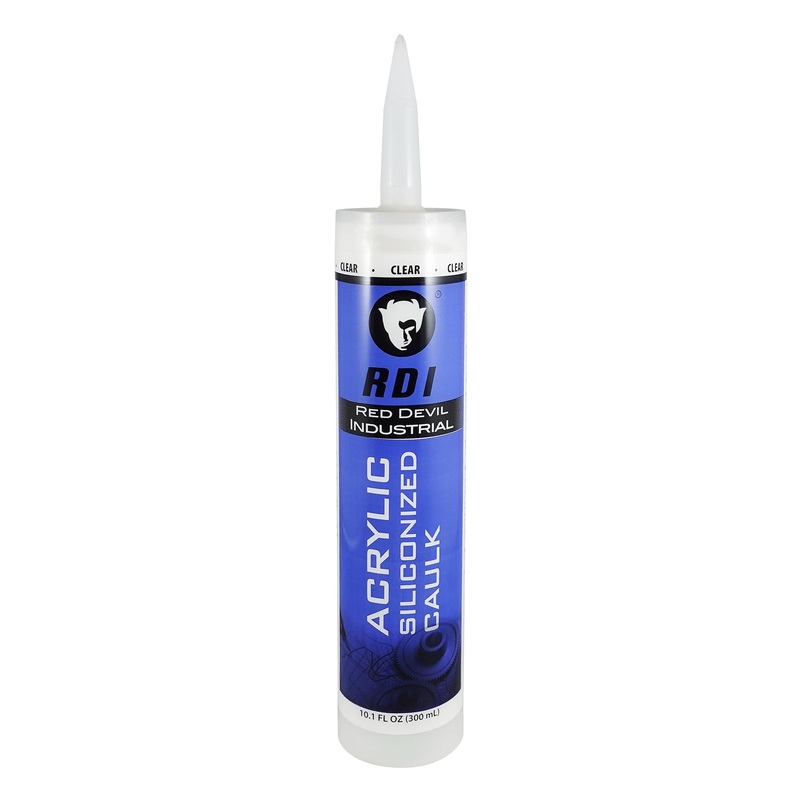 Red Devil 08760I RD PRO Construction Grade Siliconized Acrylic Sealant, Clear, 10.1 oz. (Pack of 1)
