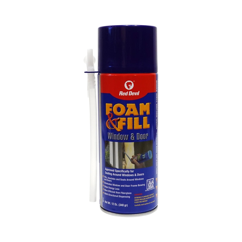 Red Devil 0914 Spray Foam & Fill Window & Door Polyurethane Expanding Insulation Sealant, 12 oz, Off White (Pack of 1)