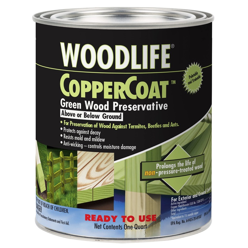Rust-Oleum 1904A Wolman Woodlife CopperCoat Green Wood Preservative-Below Ground, Quart Quart (Pack of 1)