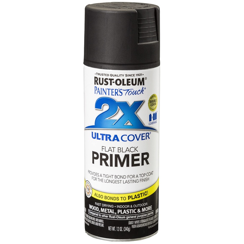 Rust-Oleum 249846 Painter’s Touch 2X Ultra Cover, 12 Oz, Flat Black Primer (Pack of 1)