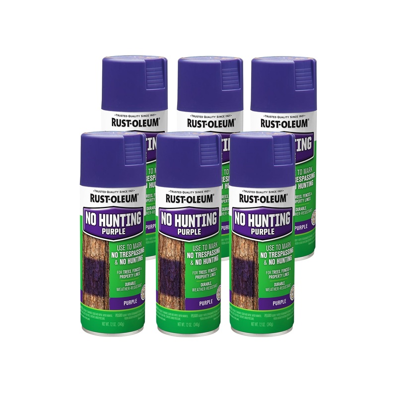 Rust-Oleum 270970 Specialty No Hunting Purple Spray Paint, 12 oz (Pack of 6)