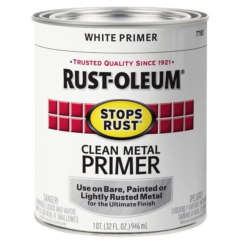 Rust-Oleum 7780502 Stops Rust Clean Metal Brush On Primer, Quart 32 Fl Oz (Pack of 1)