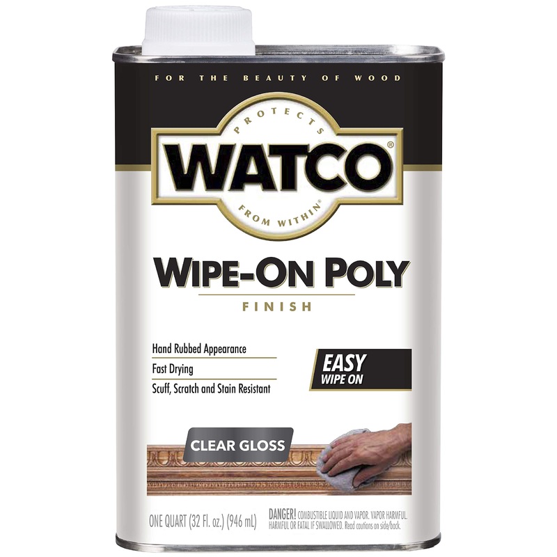 Rust-Oleum, Clear Gloss Watco 68041 Wipe-On Polyurethane Finish, Quart