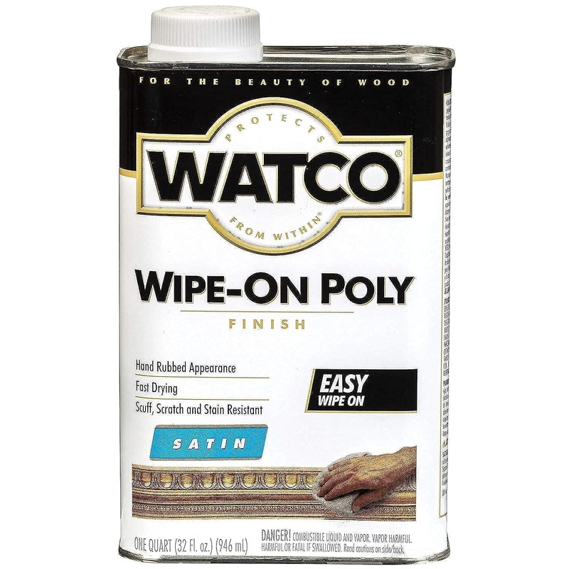 Rust-Oleum Satin Watco 68141 Wipe-On Polyurethane Finish, Quart