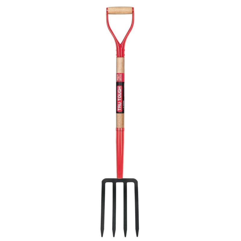 Truper 30293 Spading Fork  4 Tines, 30 Inch Wood & Steel D-Handle