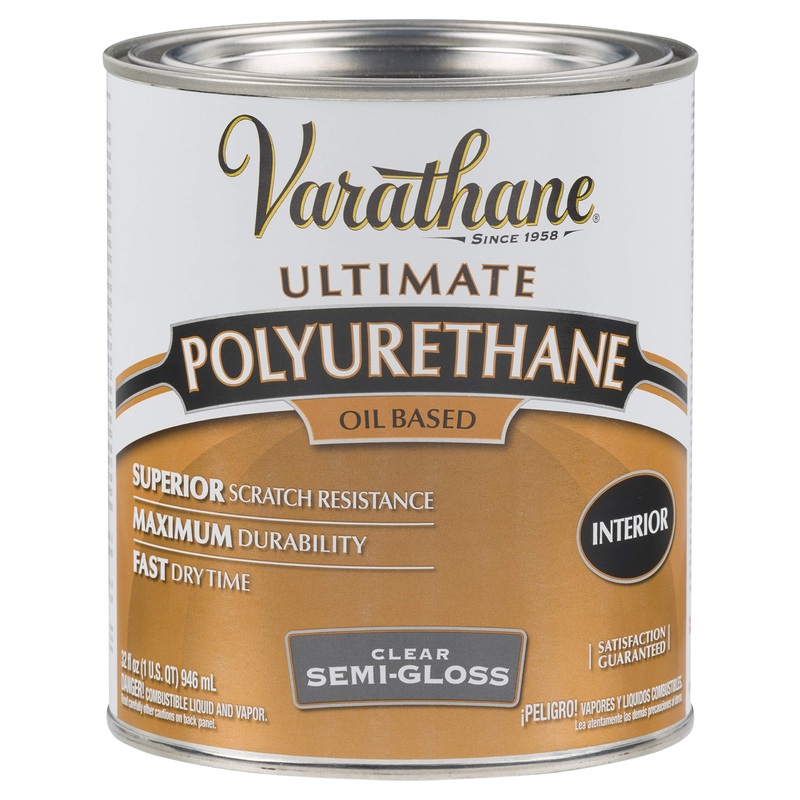Varathane 6041H Oil-Based Ultimate Polyurethane, Quart, Semi-Gloss Finish Quart (Pack of 1)