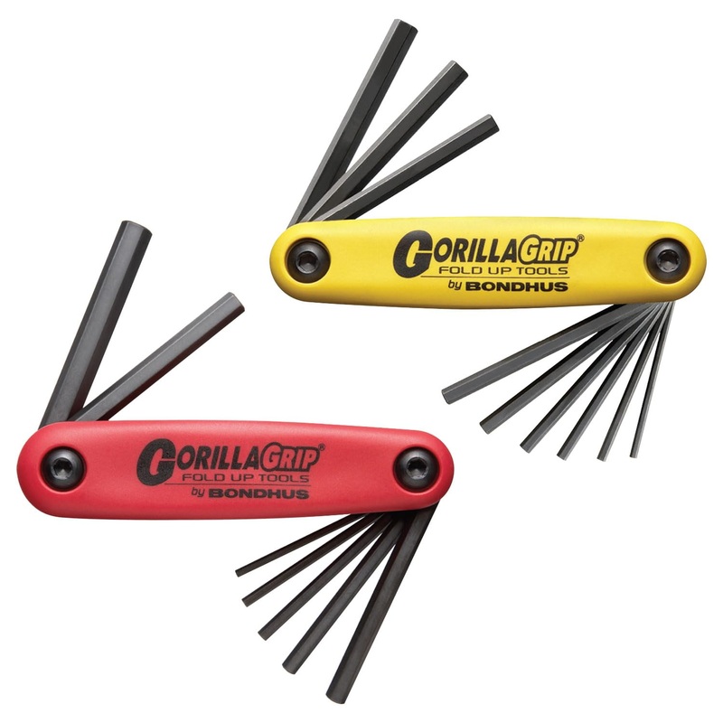 Bondhus 12522 GorillaGrip Hex Fold-up Double Pack, 12587 (2-8mm) & 12589 (5/64-1/4-Inch)