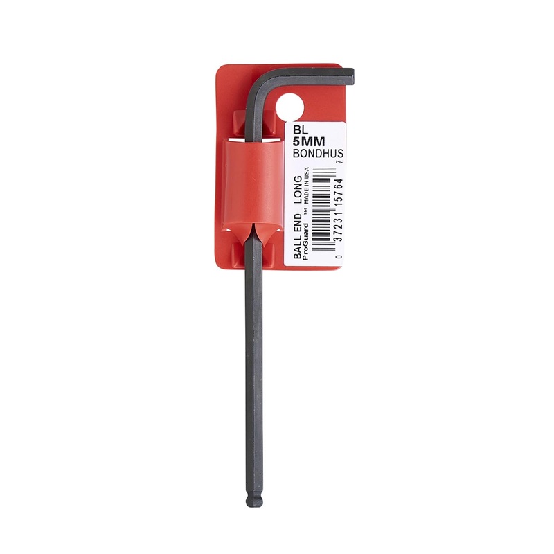 Bondhus 15764 Ball End Metric L-Wrench 5mm Hex Key, Tagged and Barcoded