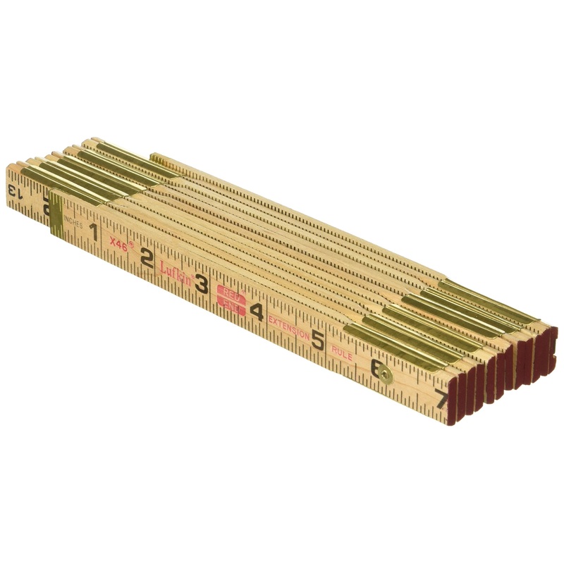 Crescent Lufkin Wood Rule, 6′ Brass Ext, Brown – X46SLN