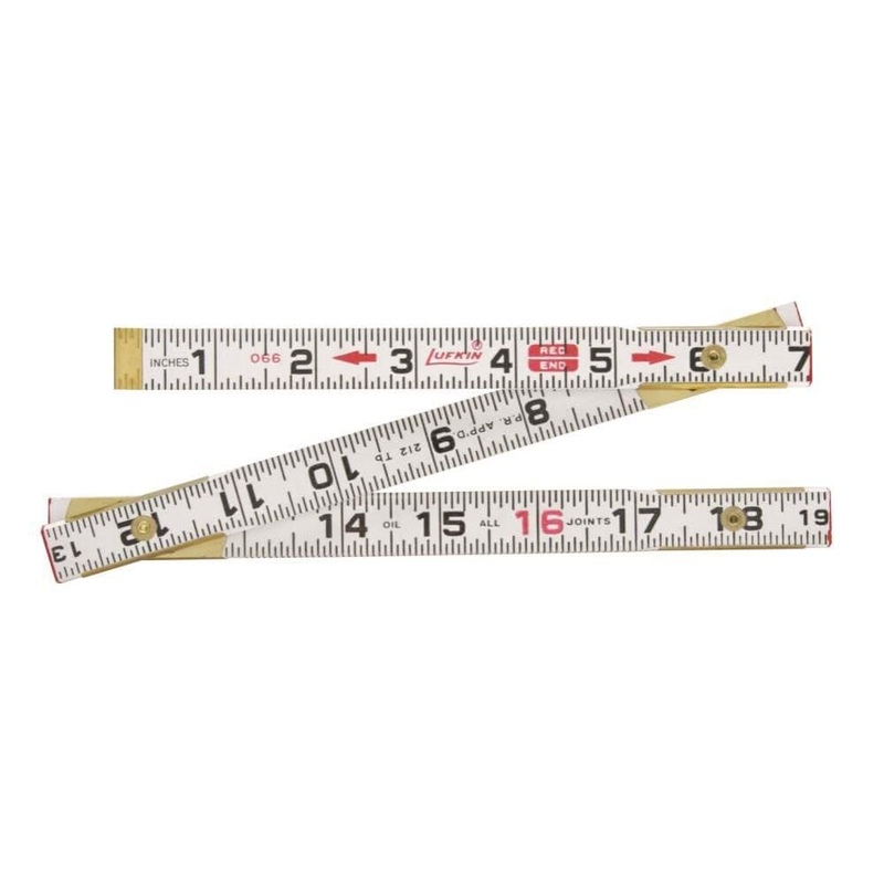Crescent Lufkin Wood Rule, Fold, Red End, 5/8X6′, Sens, Black – 066SN