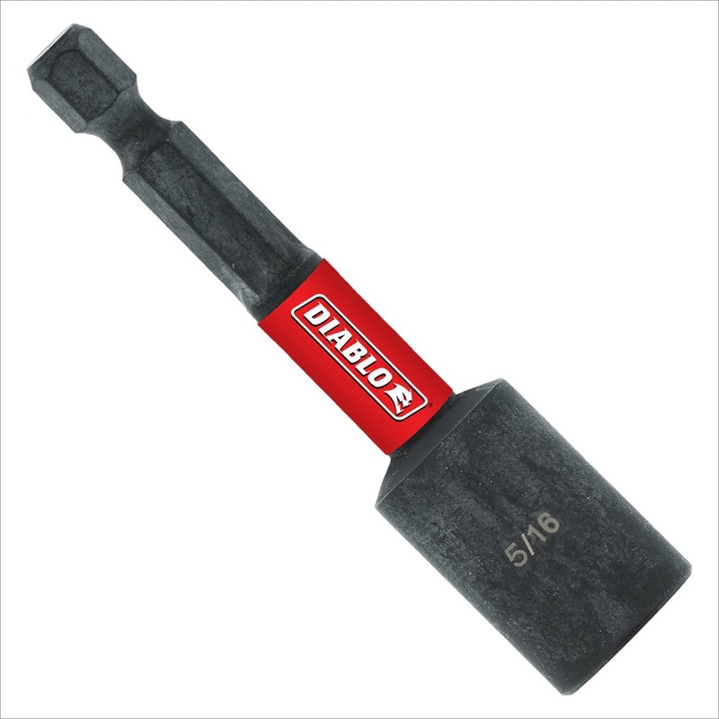 Diablo Magnetic Nut Driver – 2-9/16 Length, 1/4 Hex Shank, 5/16 Nutsetter Size, Bulk – DNTSL516B