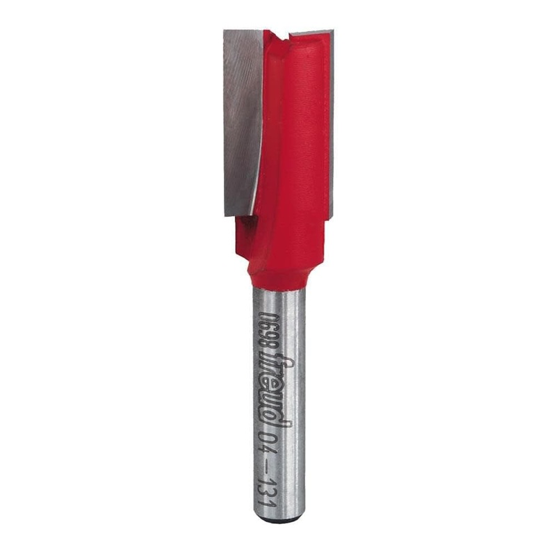 Freud Double Flute Straight Bit – 7/8 Height, 1/2 Diameter, 1-7/8 Length, 1/4 Shank – 04-131