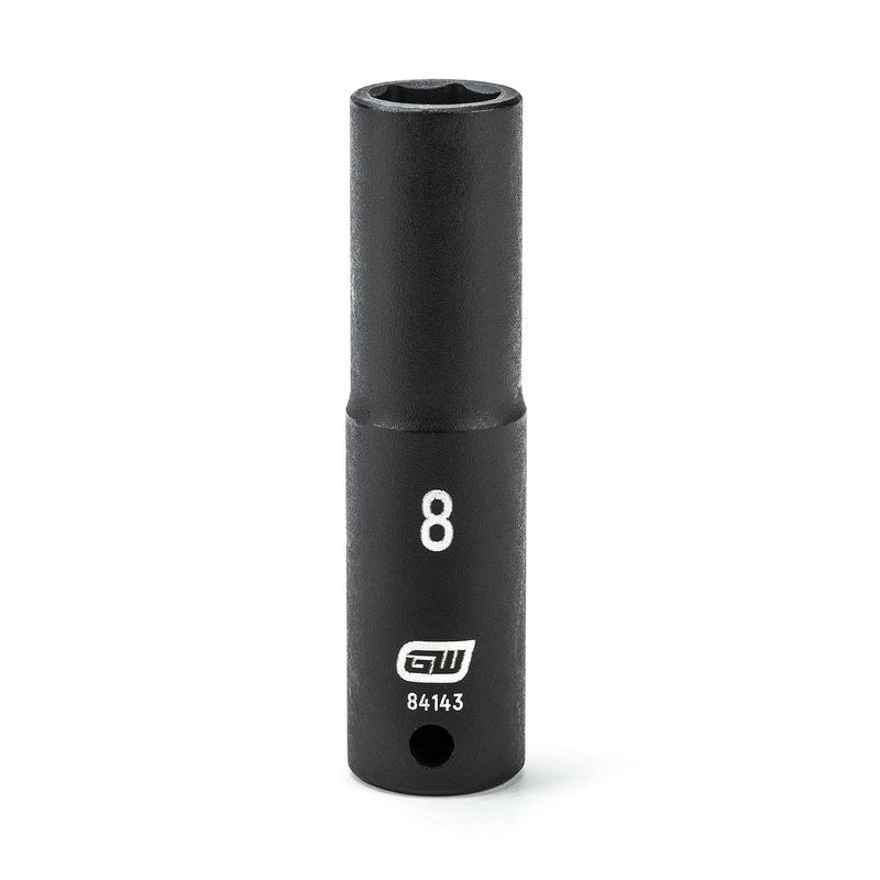 GEARWRENCH 1/4 Drive 6 Point Deep Impact Metric Socket 8mm – 84143 (Pack of 1)