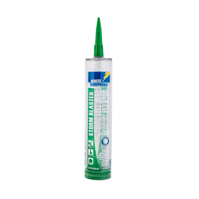 White Lightning W41401010 Storm Blaster Exterior Specialty Clear Paintable Latex Caulk, 10-oz