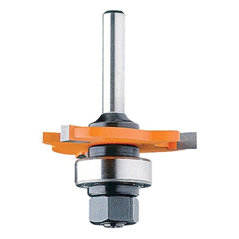 CMT 3-Flute Slot Cutter with Arbor and Bearing – 1/4 in. Slot – 1/4 in. Shank