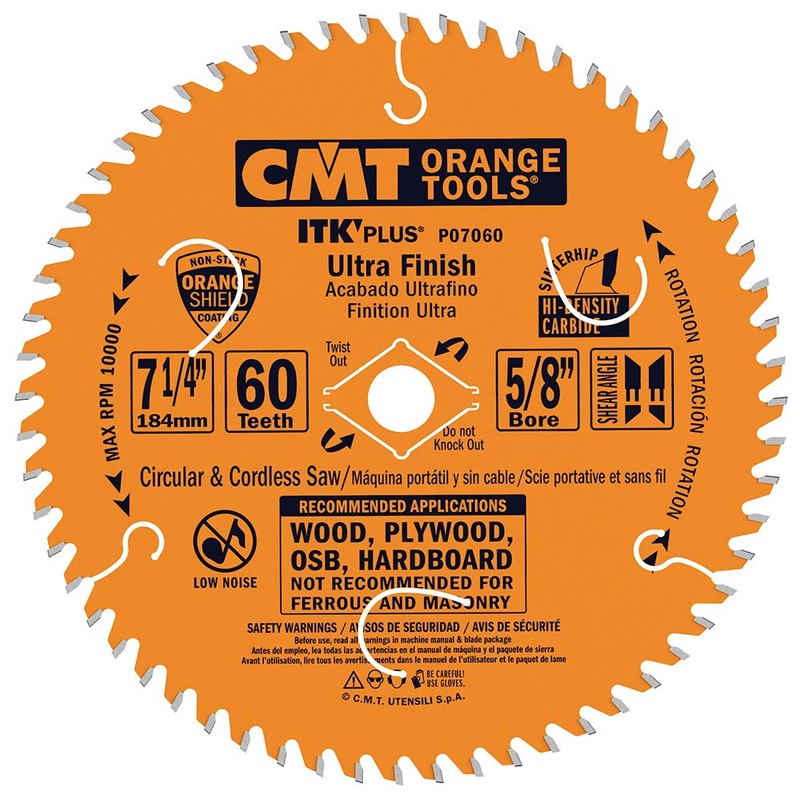 CMT ITK Plus Ultra Finish 7-1/4 60T Circular Saw Blade