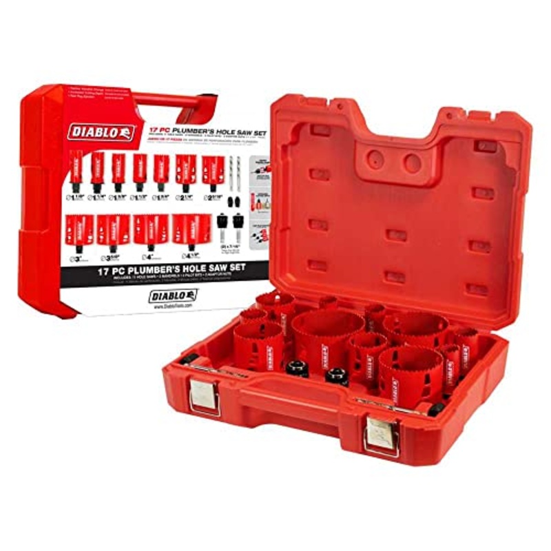 Diablo Tools 17 pc Plumber’s Bi-Metal Hole Saw Set