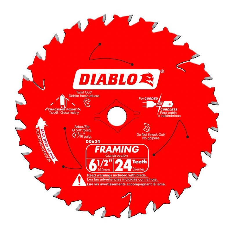 Diablo Tools 6-1/2 x 24-Tooth Tracking Point Framing Saw Blade (10-Pack)