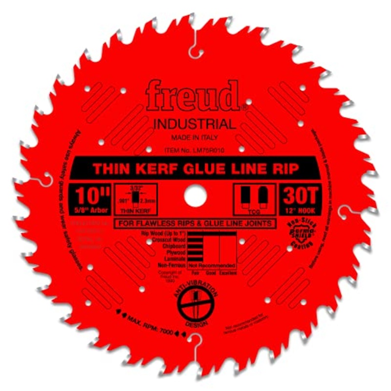 Freud 10 Industrial Thin Kerf Glue Line Ripping Blade
